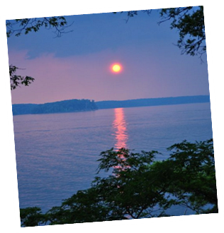 view from prizer onto lake barkley