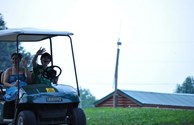 golf cart traveling
