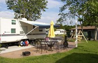Spread out on one of our patio sites