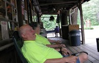 Relaxing on the porch..