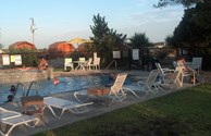 A relaxing evening by the pool
