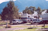 Full hookups facing the mountains.