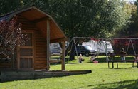 Our Playground is right behind our Cabins