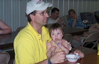 John and Johnna enjoy the ice cream social