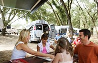 Relax at your site with your family