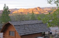 The view from a Kabin near sunset