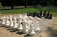 Huge chess and checkers set