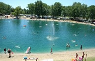 Soak up some rays at the swimming lake!