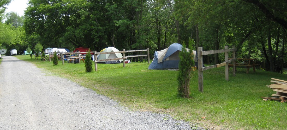 Tent sites with water and electricity