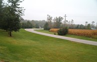 The entrance road into Newton KOA