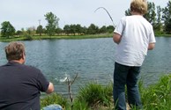 Fishing in our stocked pond!