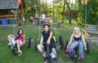 Finley Kids enjoying the KOA Banana Bikes