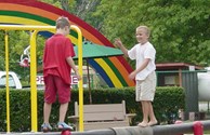 Smiling Faces at the Rainbow Playground!