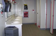 Clean, Bathrooms, with Hot Showers
