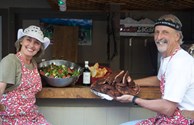 Texas mesquite style BBQ and salads