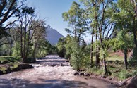The Uncomphagre River runs along our KOA