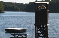 Swim or relax at Foley beach on Otter Lake