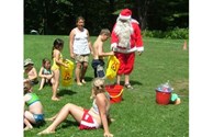 Fun with Santa during Christmas in July