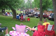 Relaxing at the Outdoor Stage
