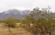 snow on the mountains