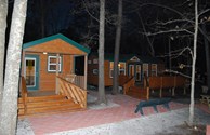 Lodges in the evening