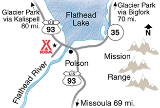 Flathead Lake on Photos Of The Polson   Flathead Lake Koa Campground In Montana