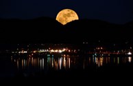 Moon over Polson