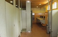 Remodeled mens restroom, very nice!