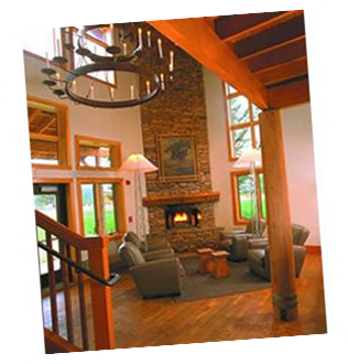 The Lobby of Costanoa Lodge
