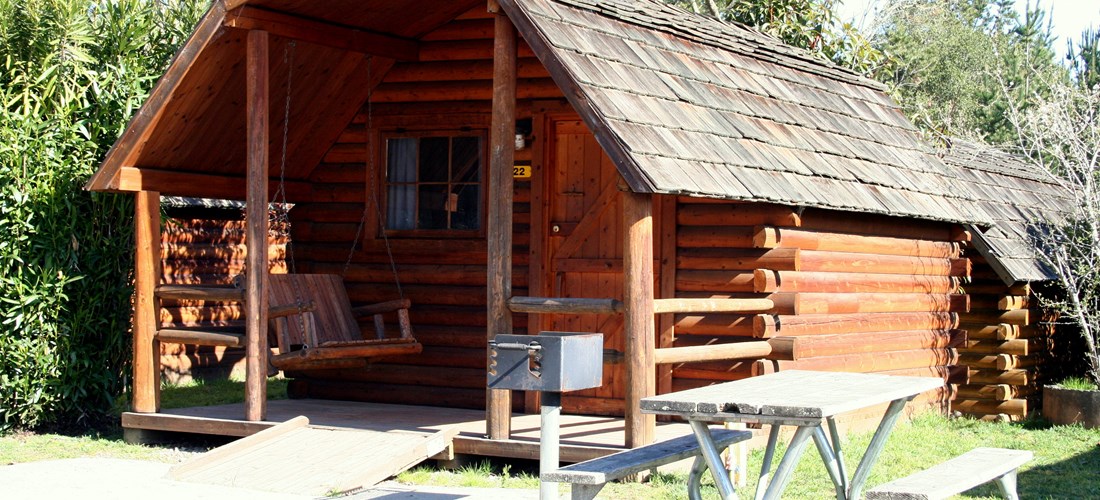 You don't have to rough it in one of our 1 room Camping Cabins.