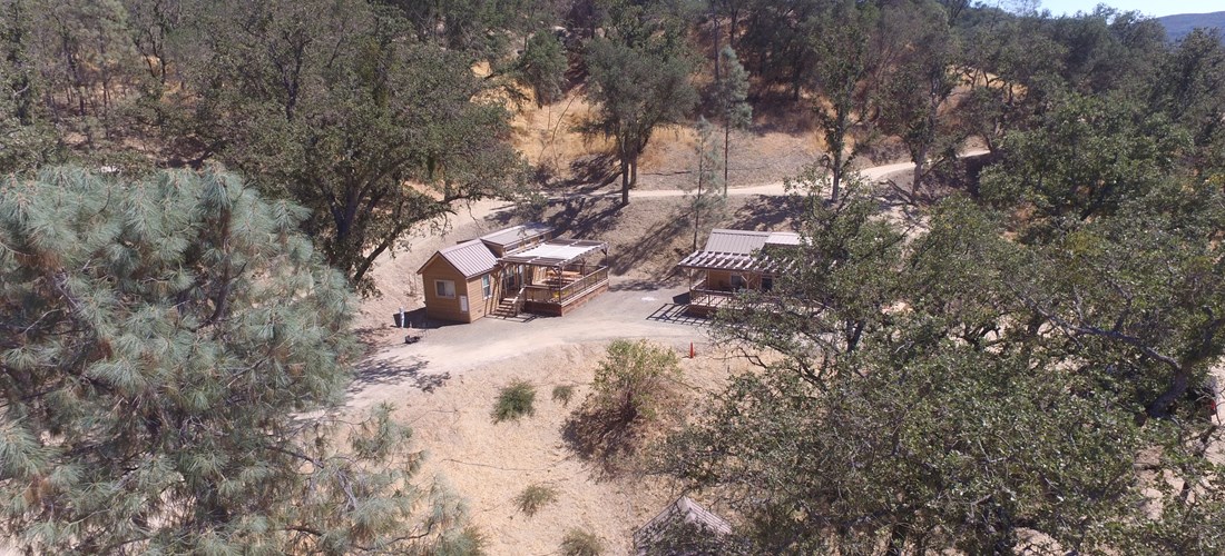 Deluxe Cabins with Deck West Hills Drone View
