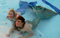 Mermaids in our pool!