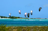 Kiteboarding is a favorite activity on the bay and on the ocean