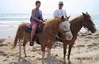Horseback riding on the beach