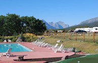 Large heated swimming pool