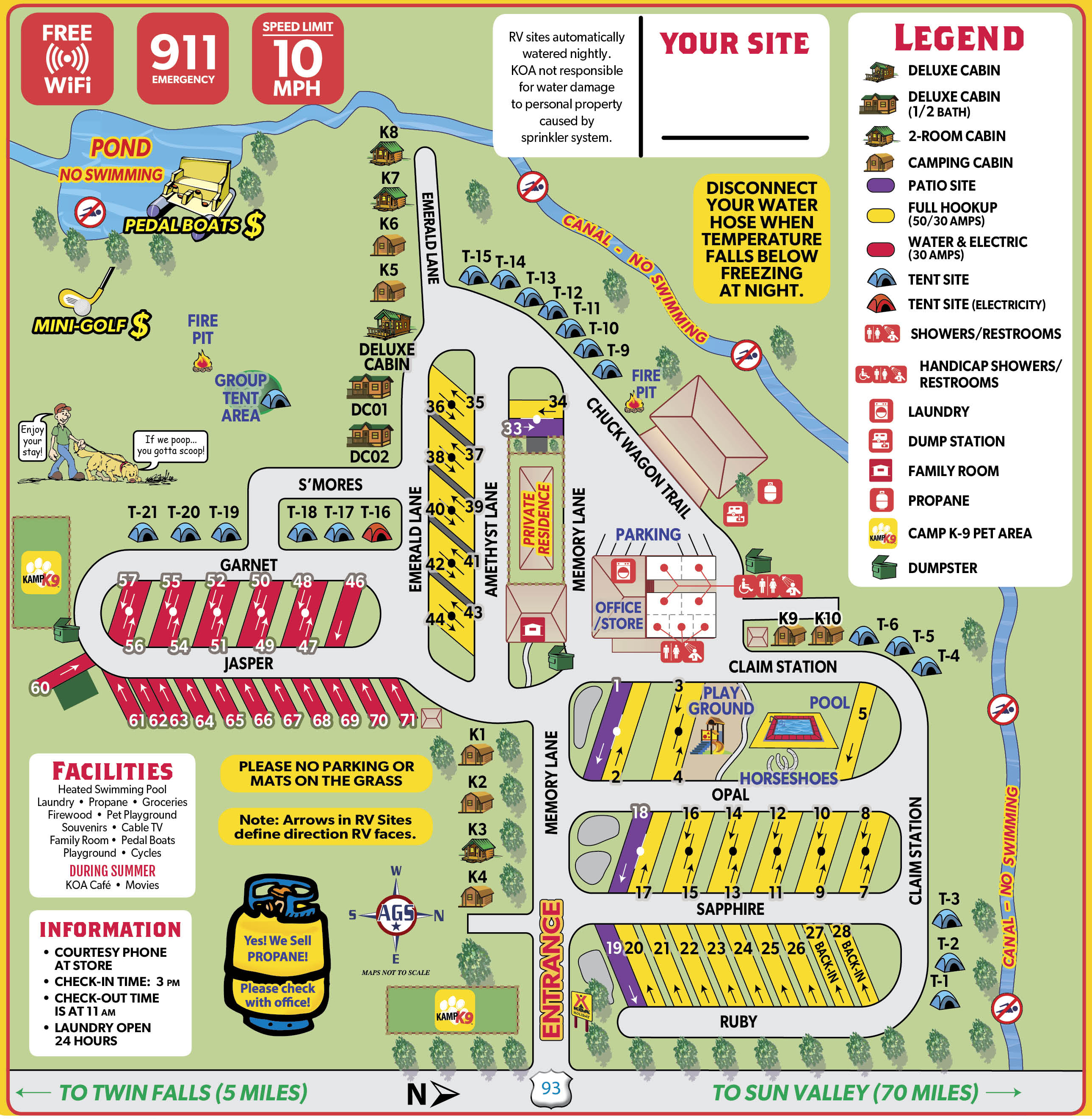 RV Site Ratings and Reviews for the Twin Falls / Jerome KOA RV Park