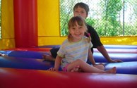 Ryan and Cassi having fun in the Bounce