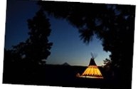 White Cloud Tipi At Night.