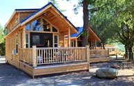 Deluxe Glamour Cabin for six with private bedroom and bathroom.
