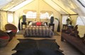 Glamour Tent  for 4 with microwave & small fridge.