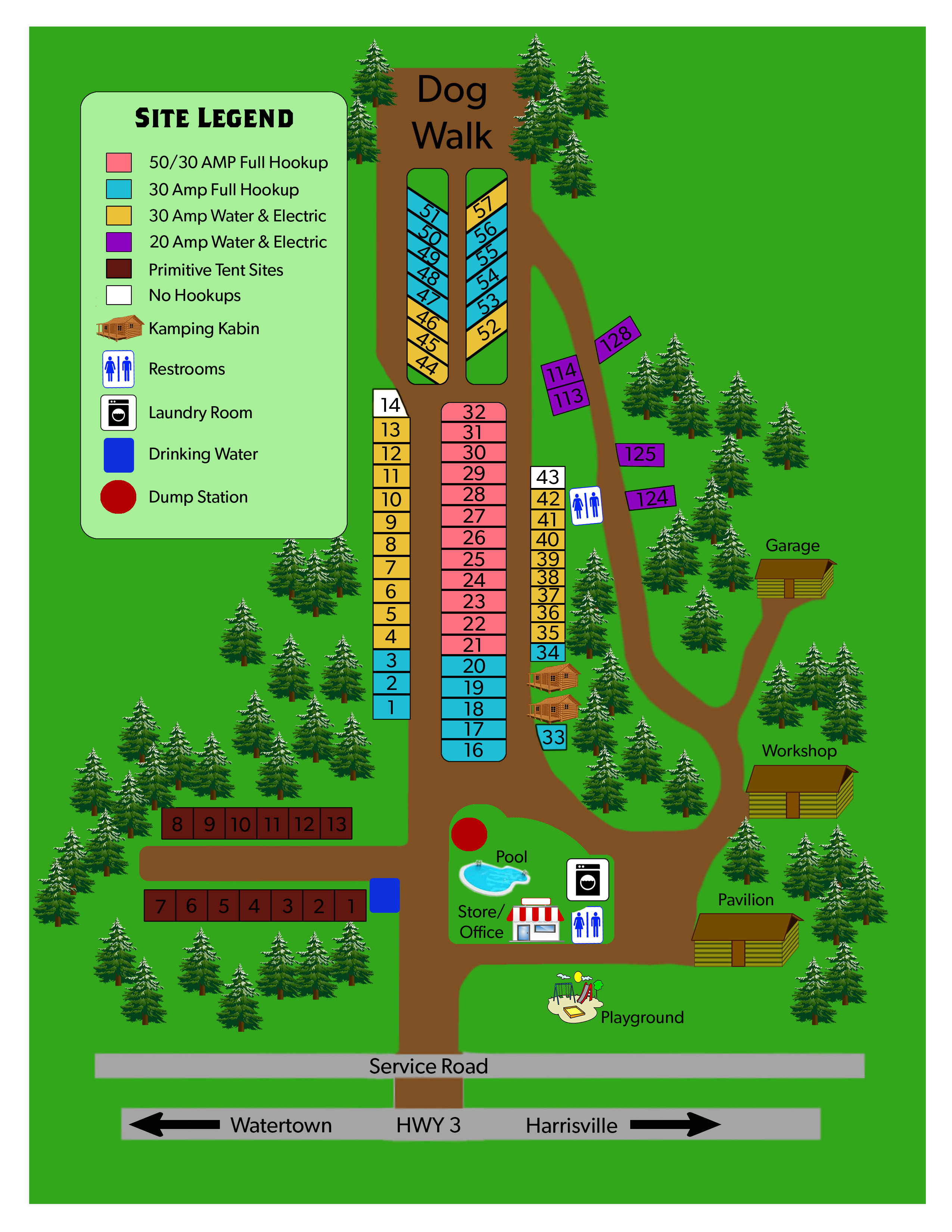 Natural Bridge, New York Campground Natural Bridge / Watertown KOA