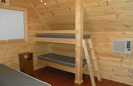 Interior of our one room cabin
