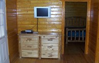 Watch a DVD or satellite TV in the Chalet