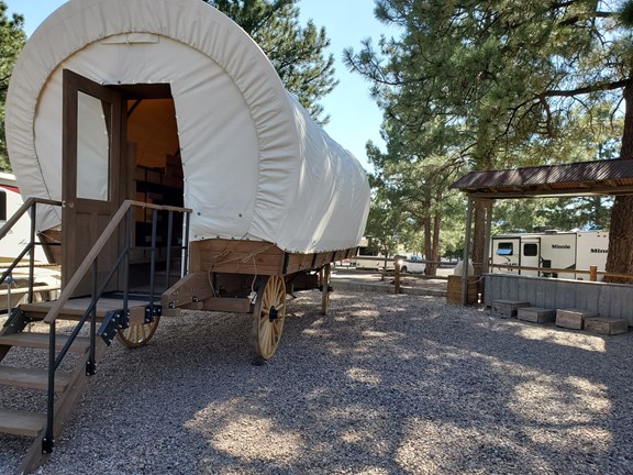 Sleep in an Authentic Conestoga Covered Wagon