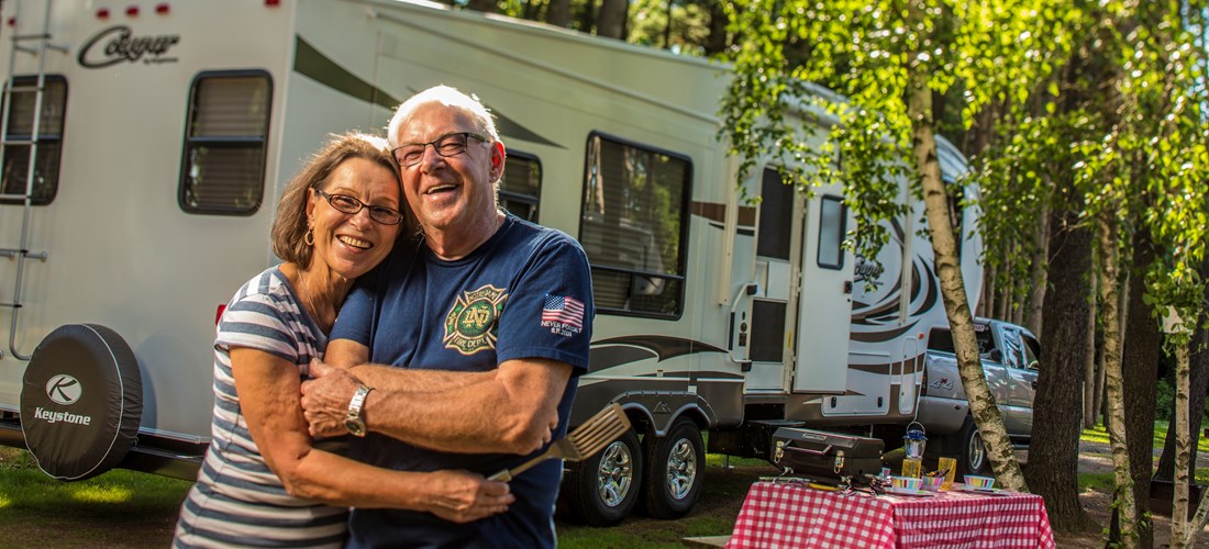 Happy Camping couple