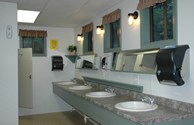 SPARKLING CLEAN RESTROOMS