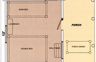 1 room Kabin floorplan