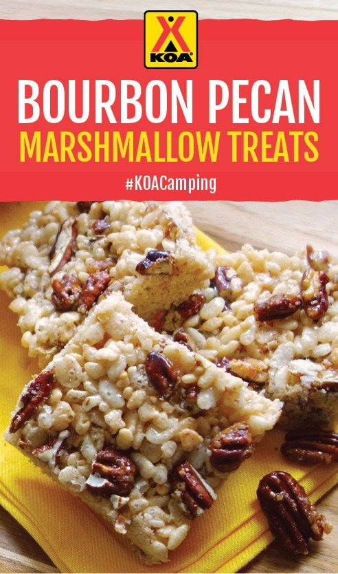 Bourbon Pecan Marshmallow Treats Recipe #KOACamping