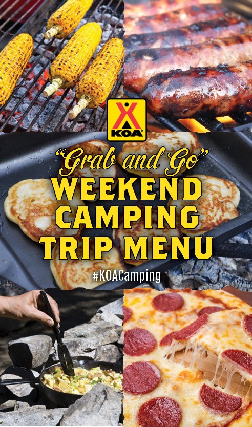 Grab and Go Camping Menu #KOACamping