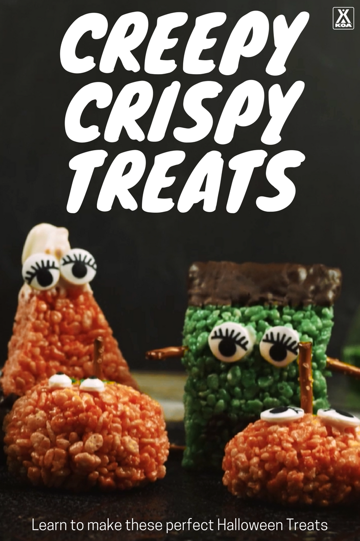 Add a colorful Halloween twist to classic crispy treats. Frankensteins, candy corn & pumpkins, oh my!
